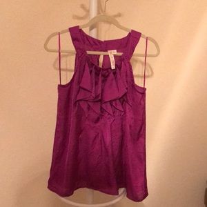 Polyester Ruffled Sleeveless Blouse